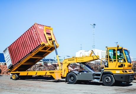 Roll trailer with tipping platform 32 tons