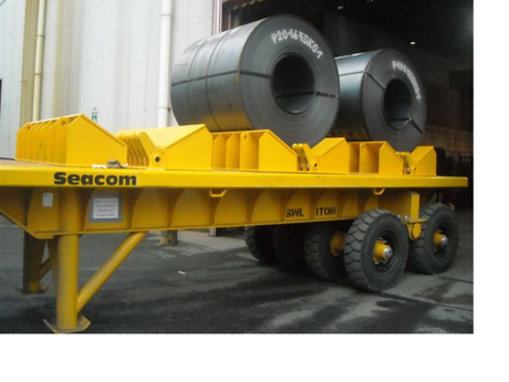 Chassis with coil beds, payload 81 tons