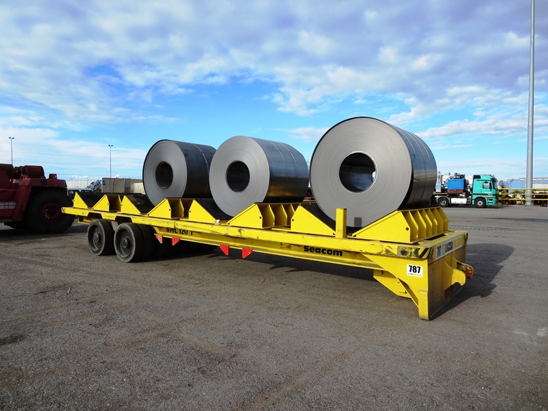 Roll trailer 40' 120 ton for steel coils