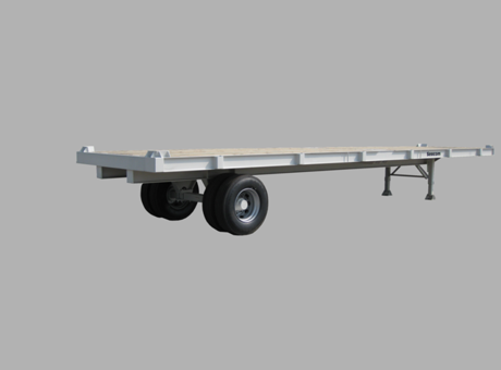 Chassis 45' 45 tons with cargo platform single axle