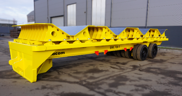 Transport of very hot coils (up to 750°C)